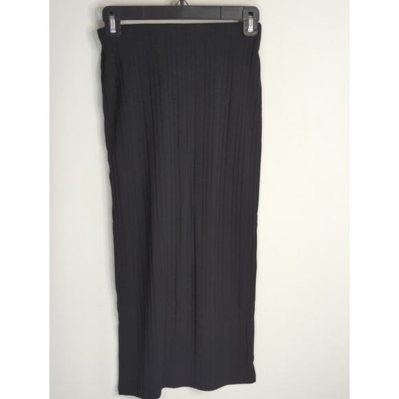 Wilfred Free Black Ribbed Knit Maxi Skirt Women's Small Business Casual Preppy‎ - Picture 5 of 8